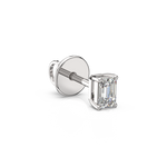 Load image into Gallery viewer, Solitaire Emerald Lab Grown Diamond Studs Earrings by Stefee
