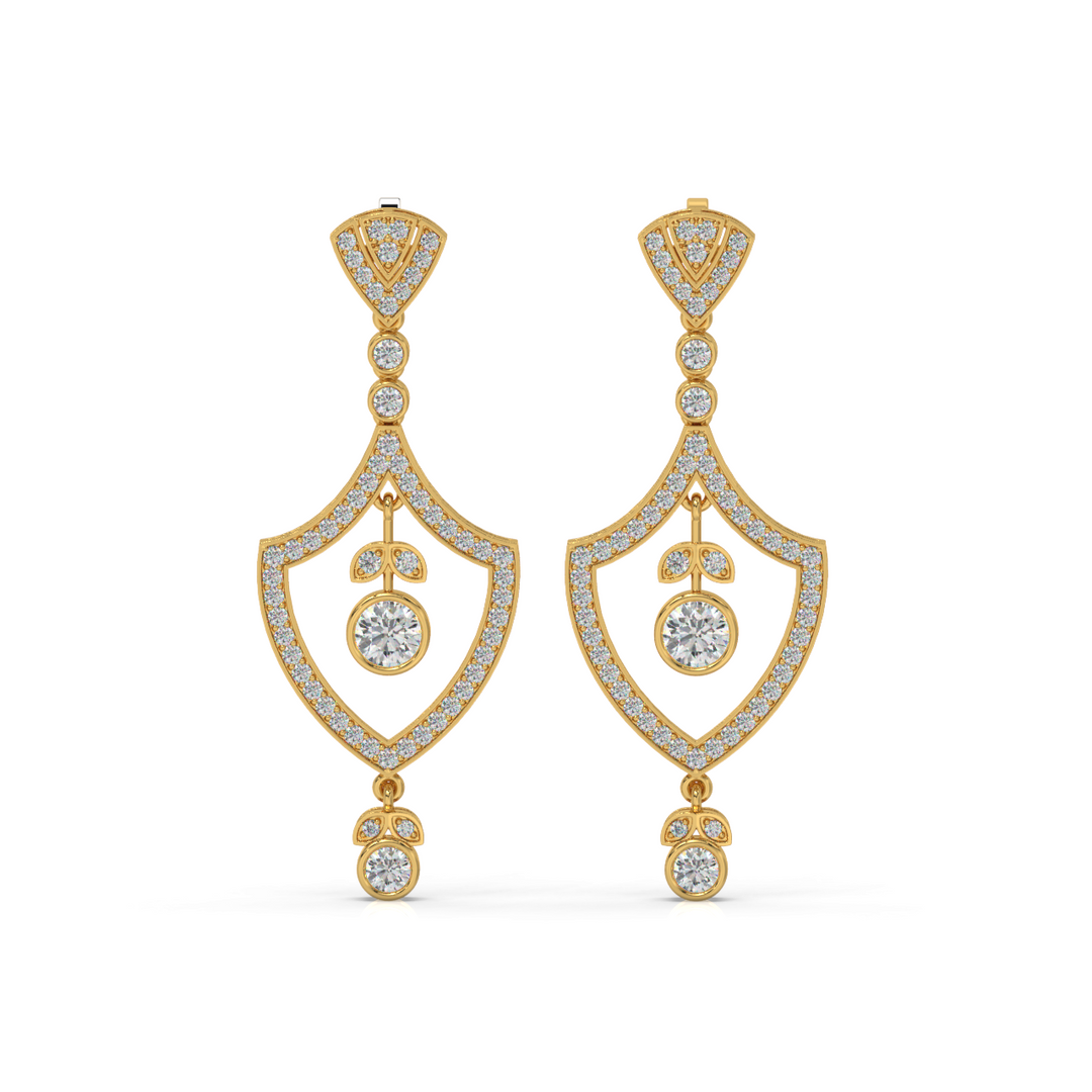 Sparkling Stars Lab Grown Diamond Drop Earrings by Stefee Jewels