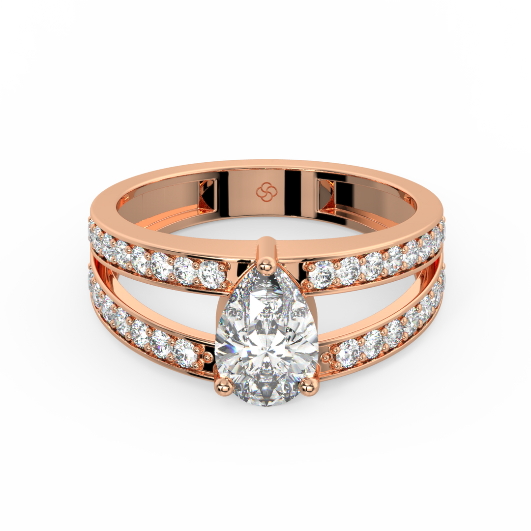 Bold & Double Radiant Lab Grown Diamond Ring by Stefee Jewels