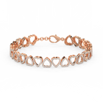 Load image into Gallery viewer, Locked Hearts Lab Grown Diamond Bracelet by Stefee Jewels
