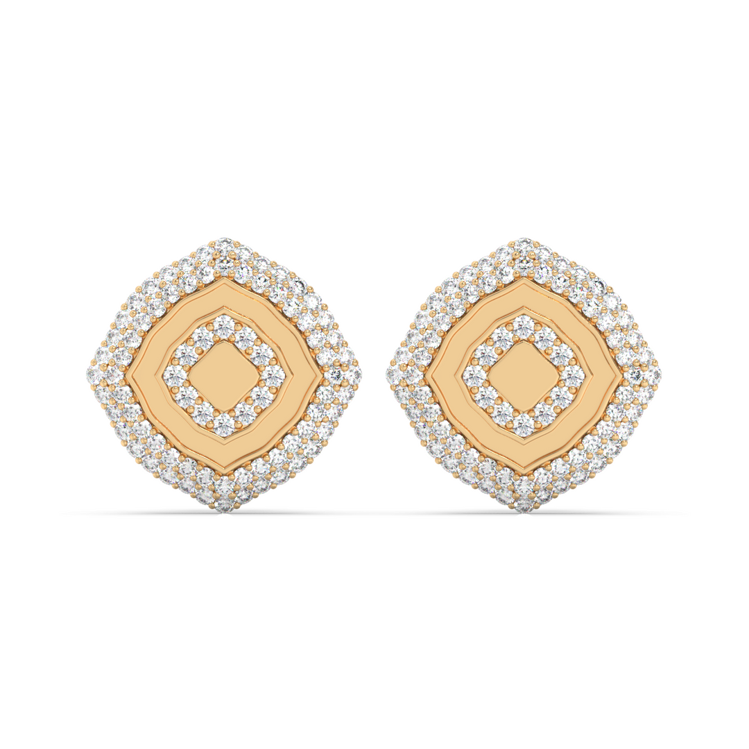 Shimmering Light Lab Grown Diamond Studd Earrings by Stefee Jewels