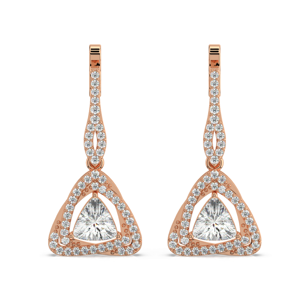 Moderm Geometric Lab Grown Diamond  Studs By Stefee Jewels