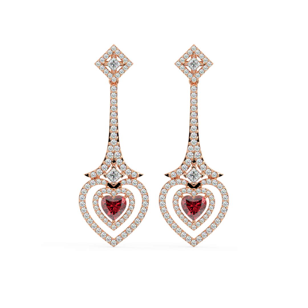 Radiant Loops Lab Grown Diamond Drop Earrings by Stefee Jewels