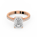 Load image into Gallery viewer, Emerald-Cut  Lab Grown Diamond  Ring by Stefee Jewels
