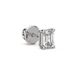 Load image into Gallery viewer, Solitaire Emerald Lab Grown Diamond Studs Earrings by Stefee