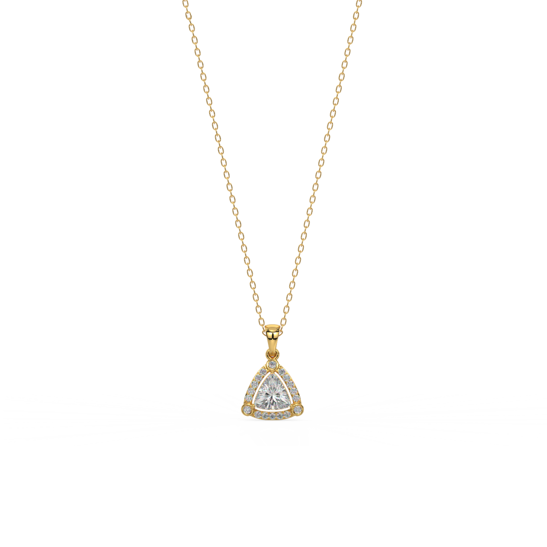 Triangle Fiesta lab Grown Diamond  Pendant Set by Stefee Jewels