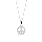 Load image into Gallery viewer, Peace Sign Lab Grown Diamond Pendant by Stefee
