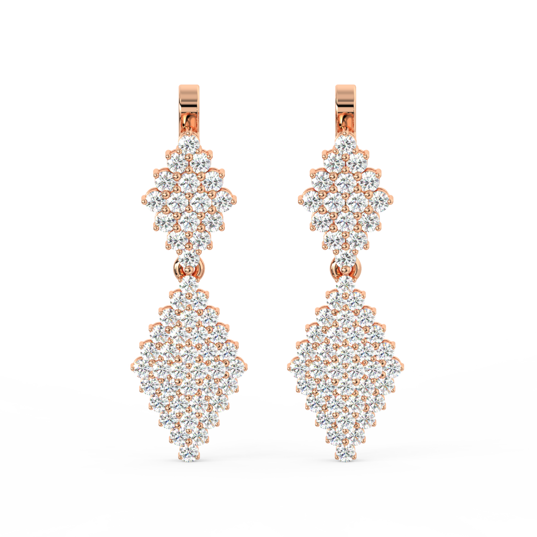 Lab Grown Diamond Raindrop Earrings  By Stefee Jewels