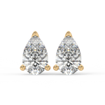 Load image into Gallery viewer, Solitaire Pear Lab Grown Diamond Studs Earrings by Stefee
