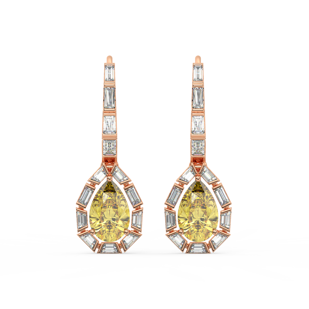 Radiant Reflections Lab Grown Diamond Drop Earrings by Stefee Jewels