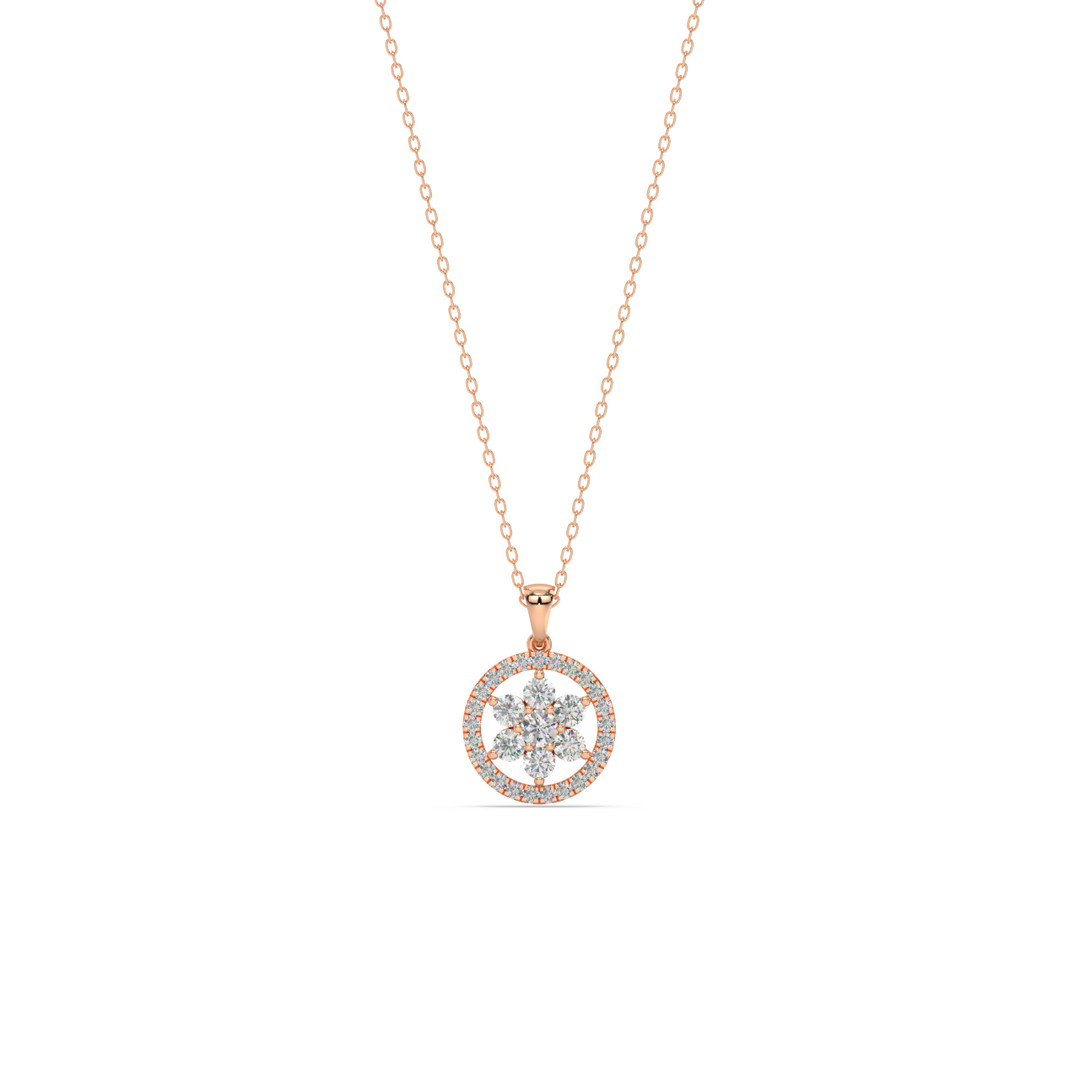 Blooming Radiance Lab Grown Diamond  Pendant Set by Stefee Jewels