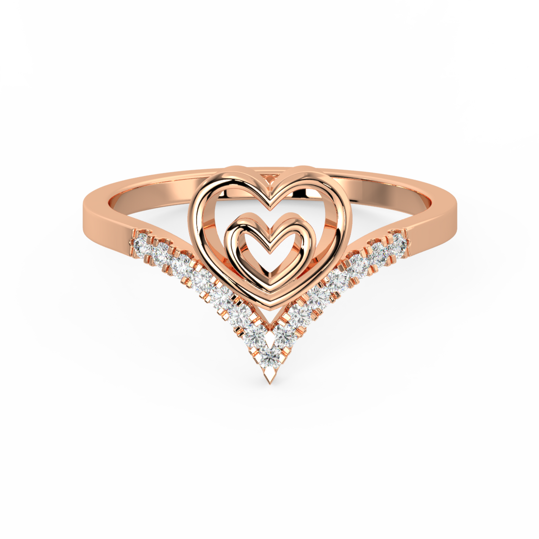 The Heart   Lab Grown Diamond Ring by Stefee Jewels