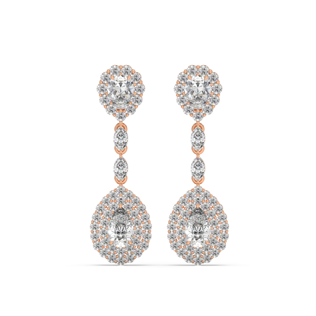 Classic Round  Lab Grown Diamond Ear Studs By Stefee Jewels