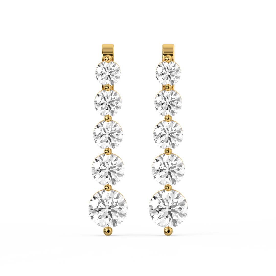 Elegant Double  Lab Grown Diamond Studs By Stefee Jewels