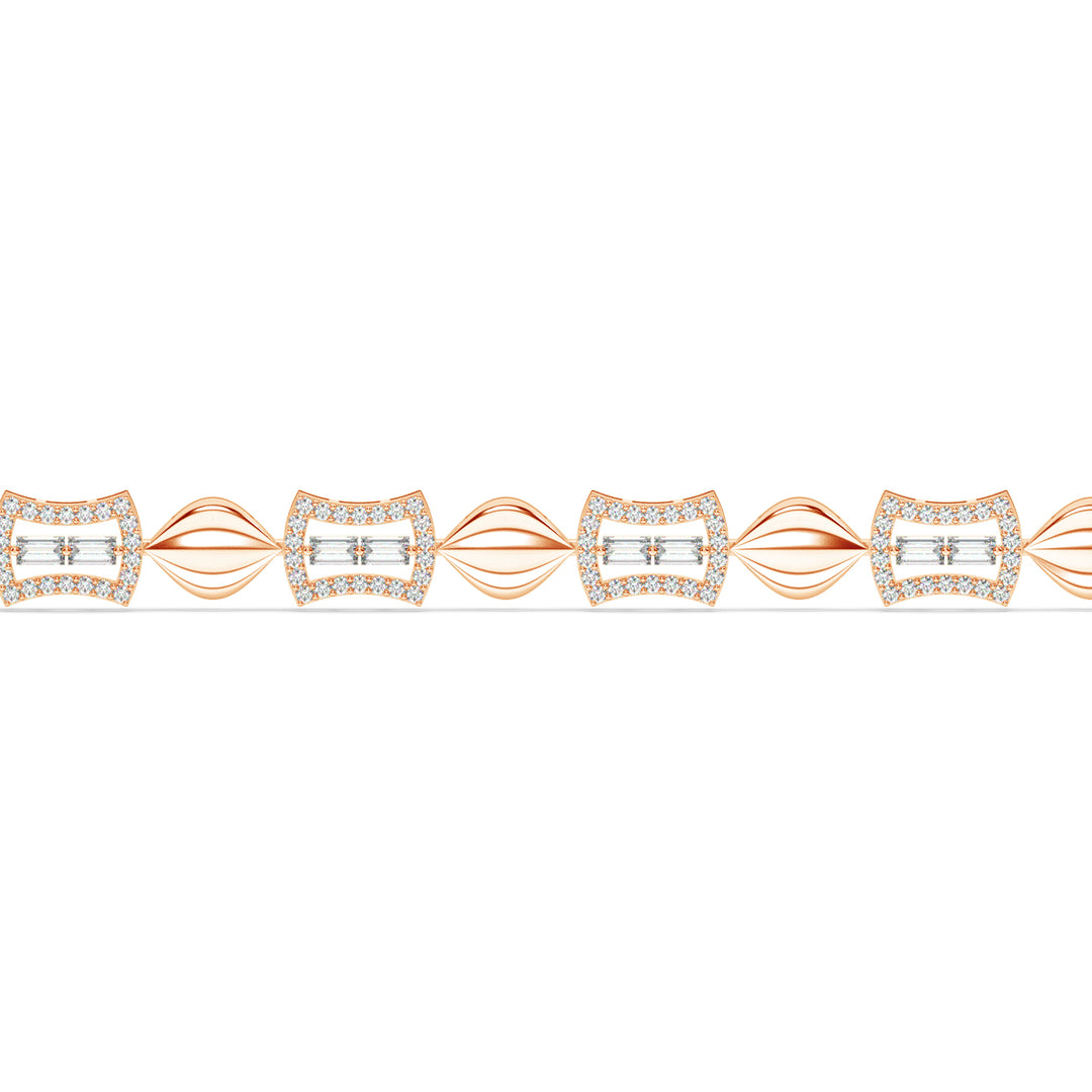 Minimalist Sparkle Lab Grown Diamond Chain Bracelet by Stefee Jewels