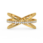 Load image into Gallery viewer, Criss-Cross  Lab Grown Diamond Ring by Stefee Jewels
