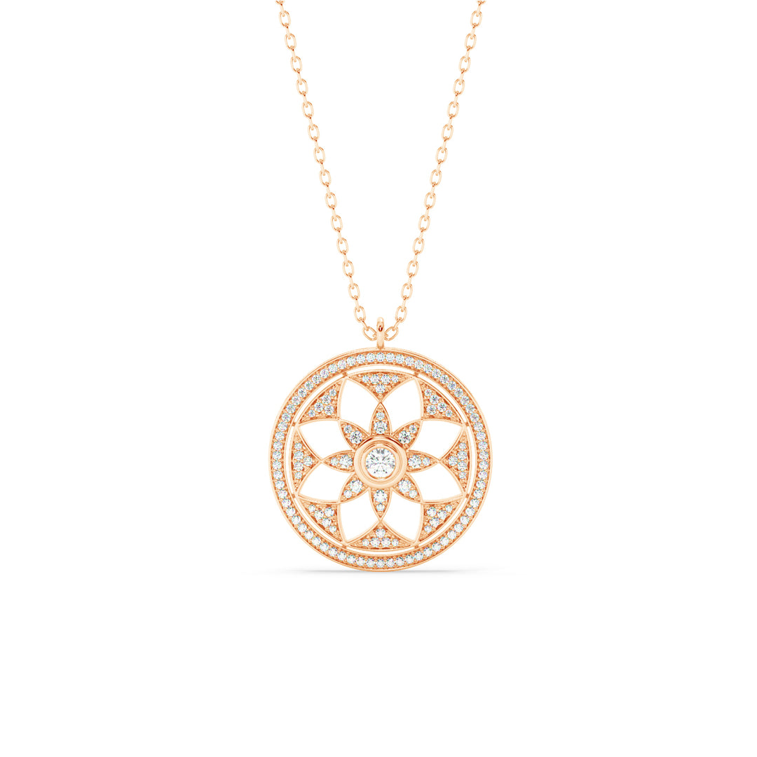 Bloom  Lab Grown Diamond Gem Pendant by Stefee Jewels