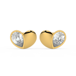 Load image into Gallery viewer, Little Lab Grown Diamond Heart Studs By Stefee Jewels
