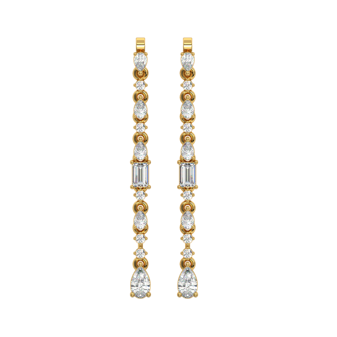 Diamond Fringe Earrings  Studs By Stefee Jewels