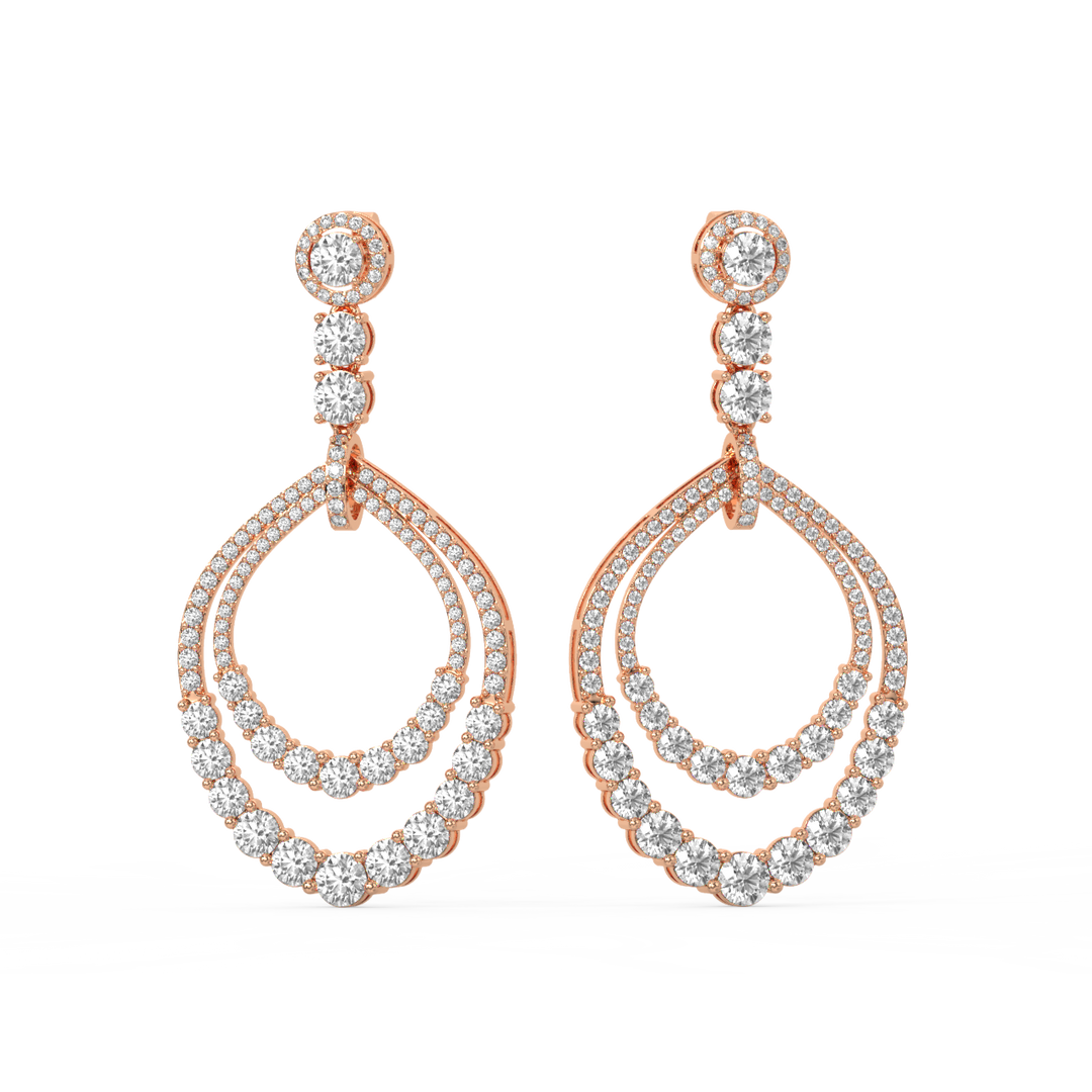 Timeless Round  Lab Grown Diamond Earrings By Stefee Jewels