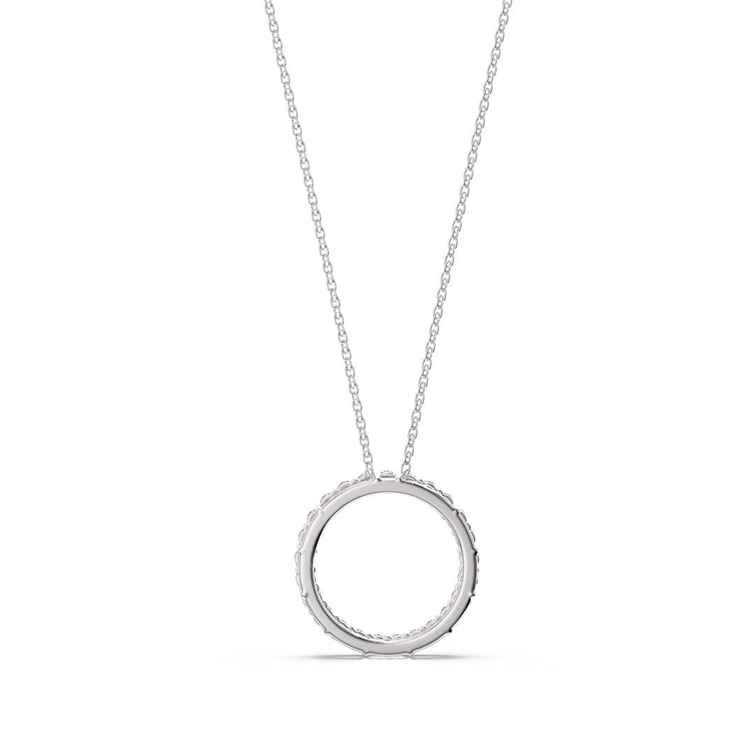 Mini Circle Lab Grown Diamonds Pendant by Stefee
