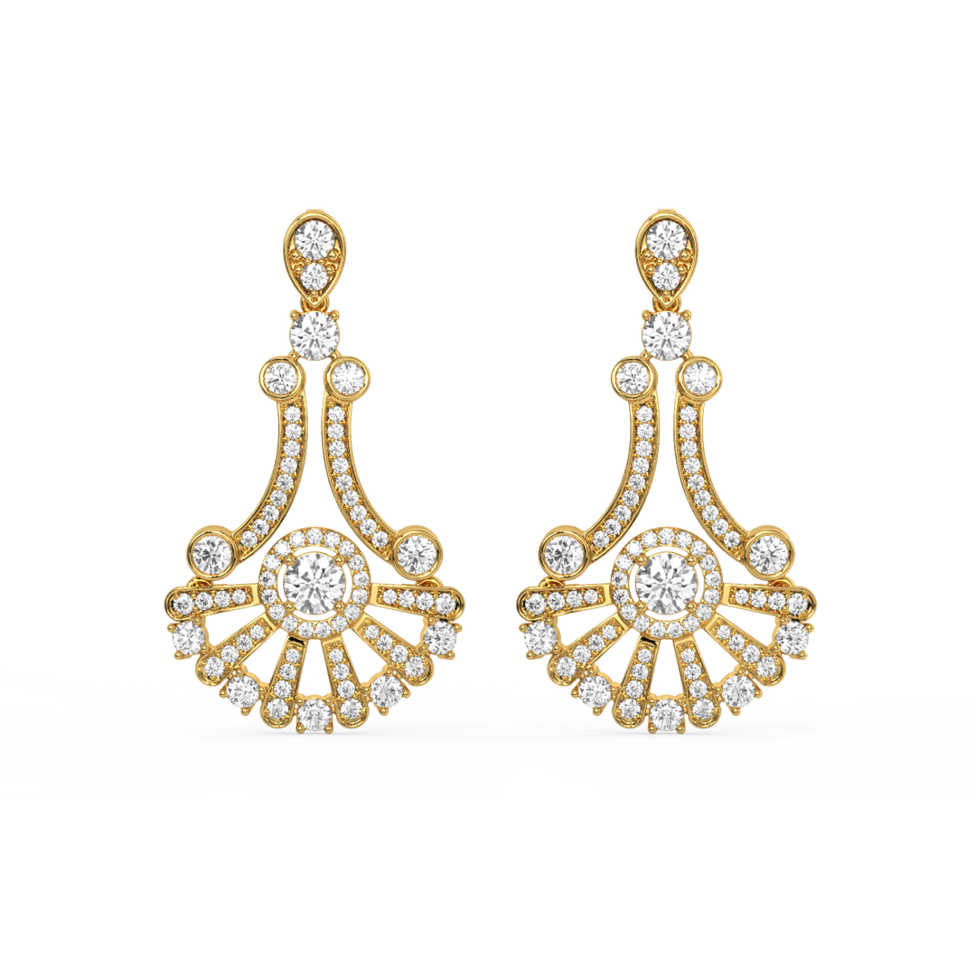 Lustrous Swing Lab Grown Diamond Drop Earrings by Stefee Jewels