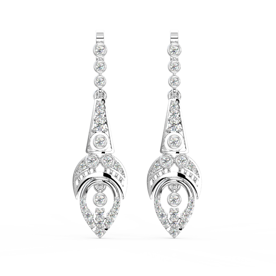 Elegant Chain Lab Grown Diamond Drop Earrings by Stefee Jewels