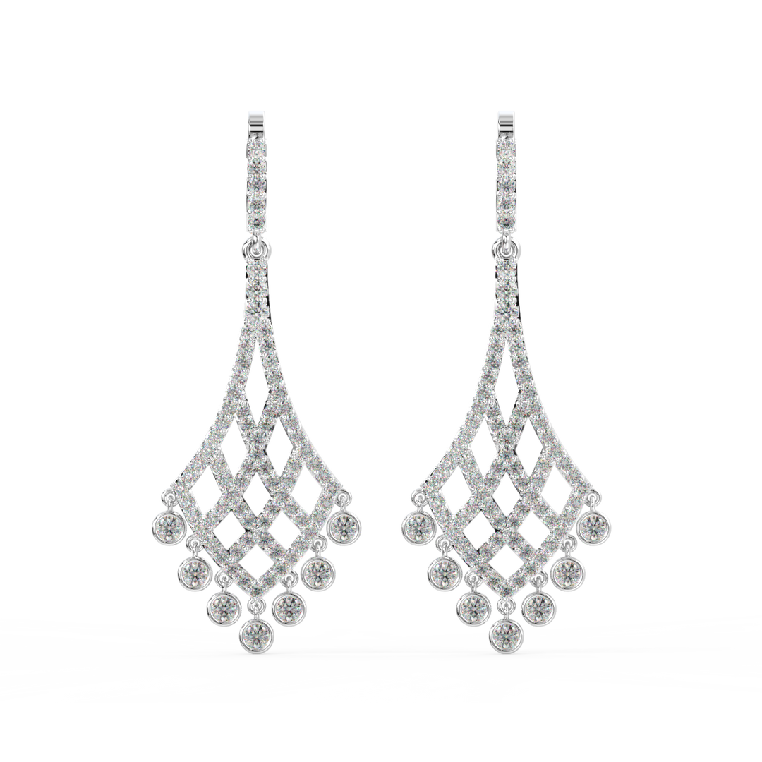 Timeless Sparkle Lab Grown Diamond Drop Earrings by Stefee Jewels