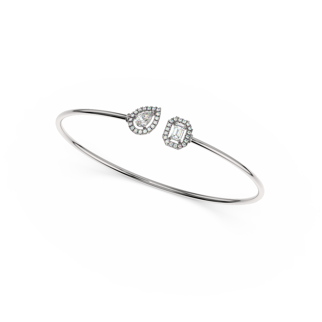 Geometric Lab Grown Diamond Bracelet by Stefee