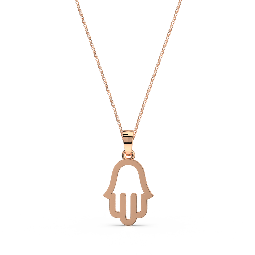 Hamsa Lab Grown Diamond Pendant by Stefee