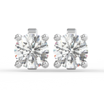 Load image into Gallery viewer, Solitaire Round Lab Grown Diamond Studs Earrings by Stefee
