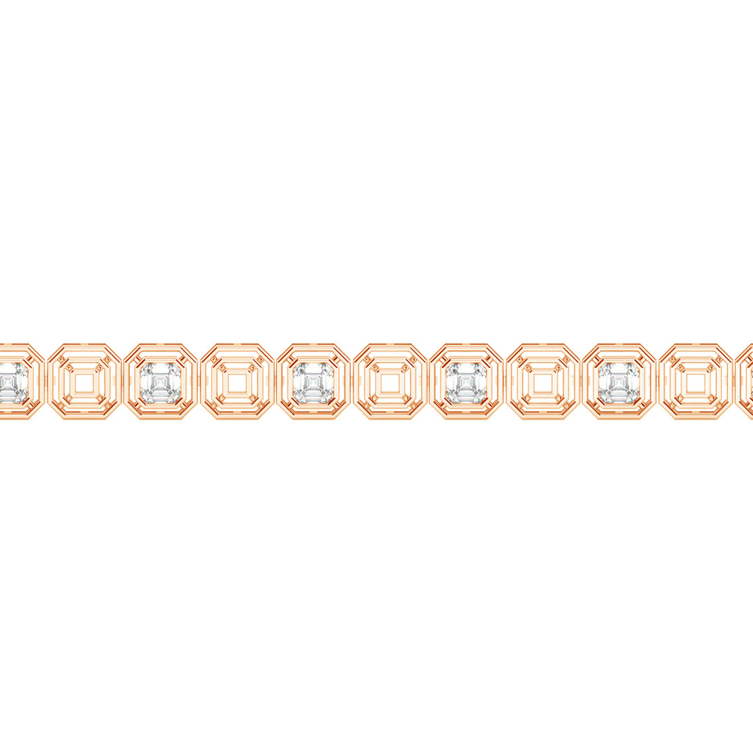 Bridal  Lab Grown Diamond Bracelet with sparkling  by Stefee Jewels
