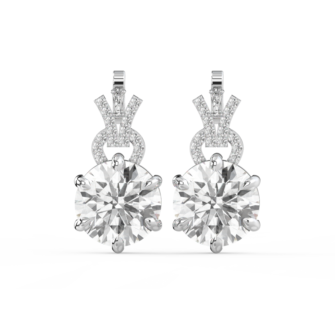 Elegant Glimmer Lab Grown Diamond Stud Earrings by Stefee Jewels