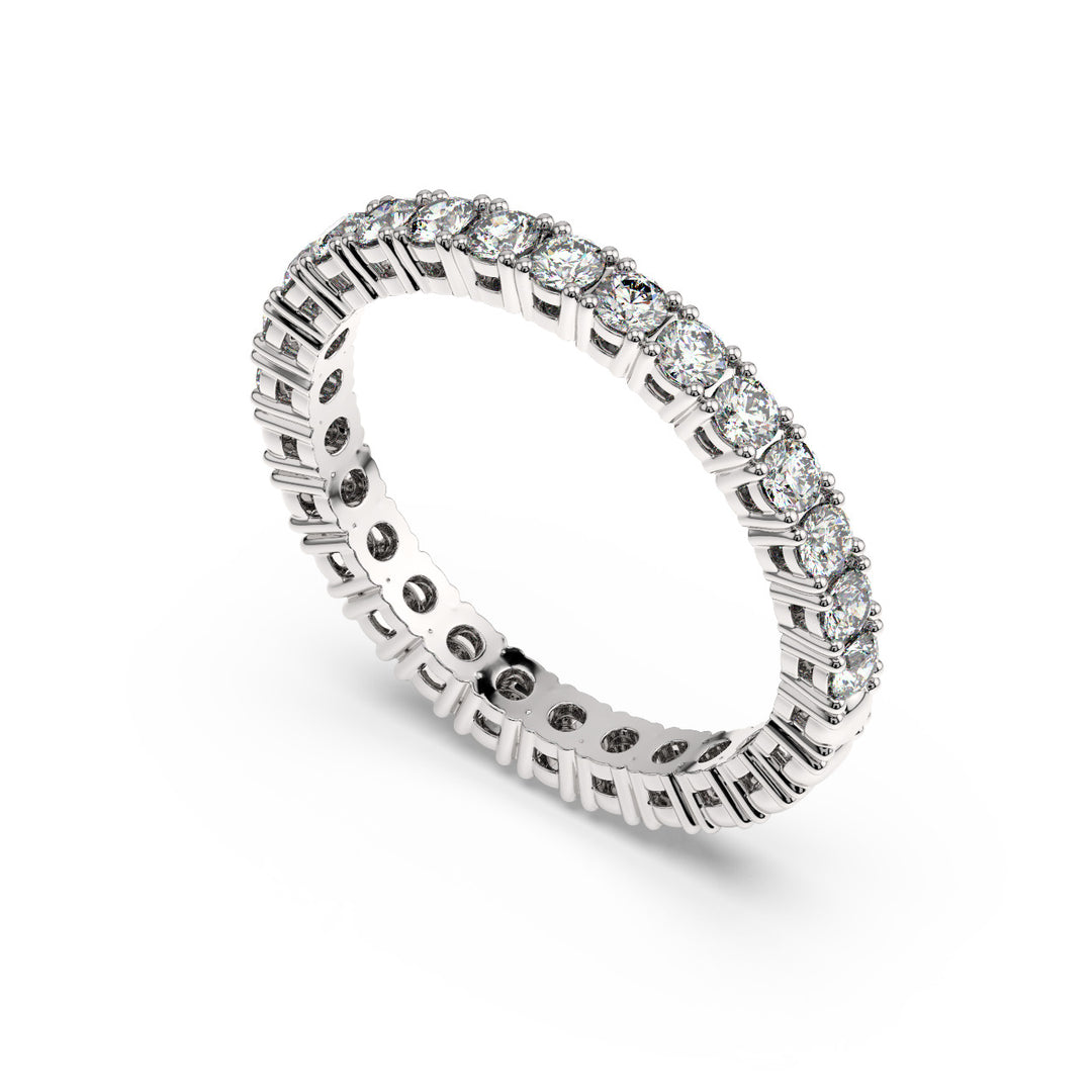Small Petite Brilliant Round Band Lab Grown Diamond  Ring by Stefee Jewels