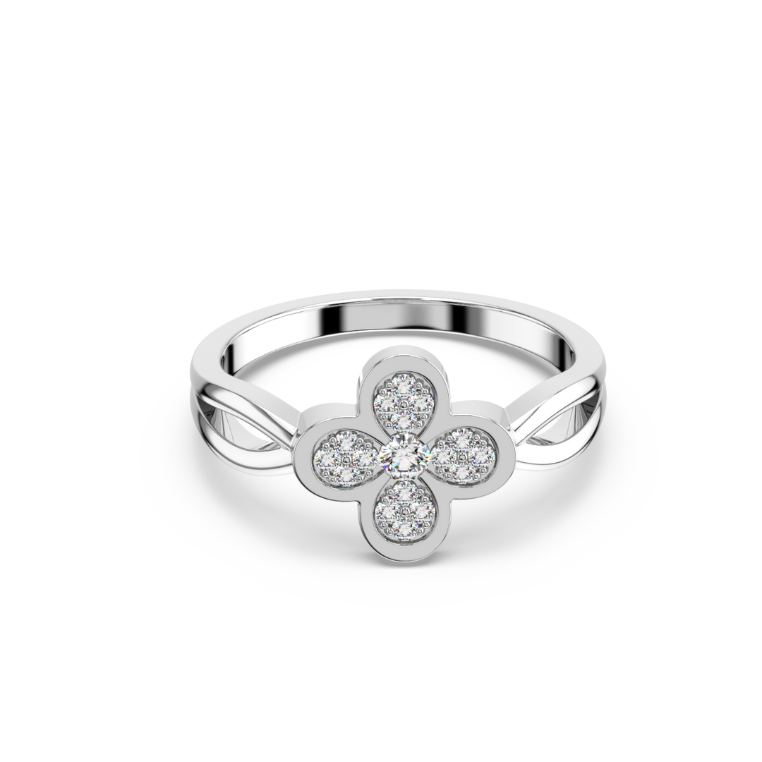 The 4-Leaf Clover Lab Grown Diamond  Ring by Stefee Jewels