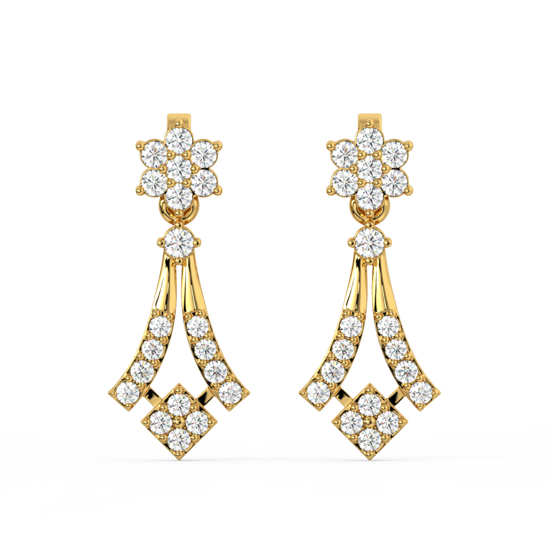 Brilliant Beauty Lab Grown Diamond Drop Earrings by Stefee Jewels