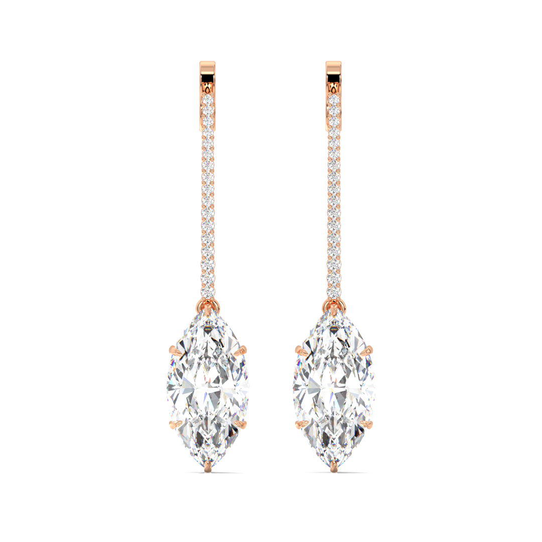 Exqusite Lab Grown Diamond Drop  Earrings By Stefee Jewels