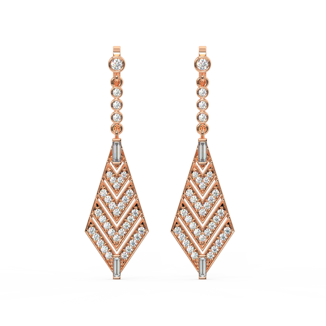 Dazzling Delight Lab Grown Diamond Drop Earrings by Stefee Jewels