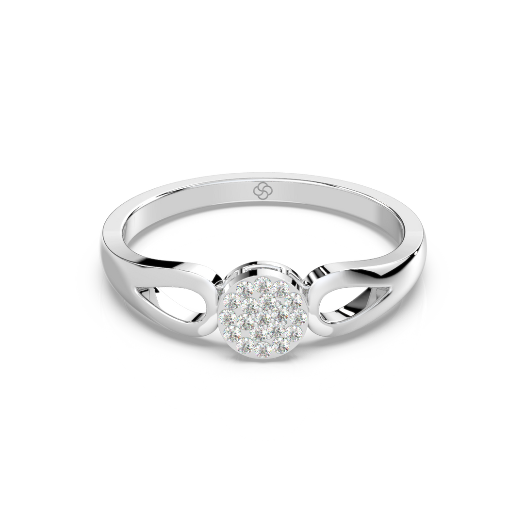 The Halo-Twisted Lab Grown Diamond Ring by Stefee Jewels