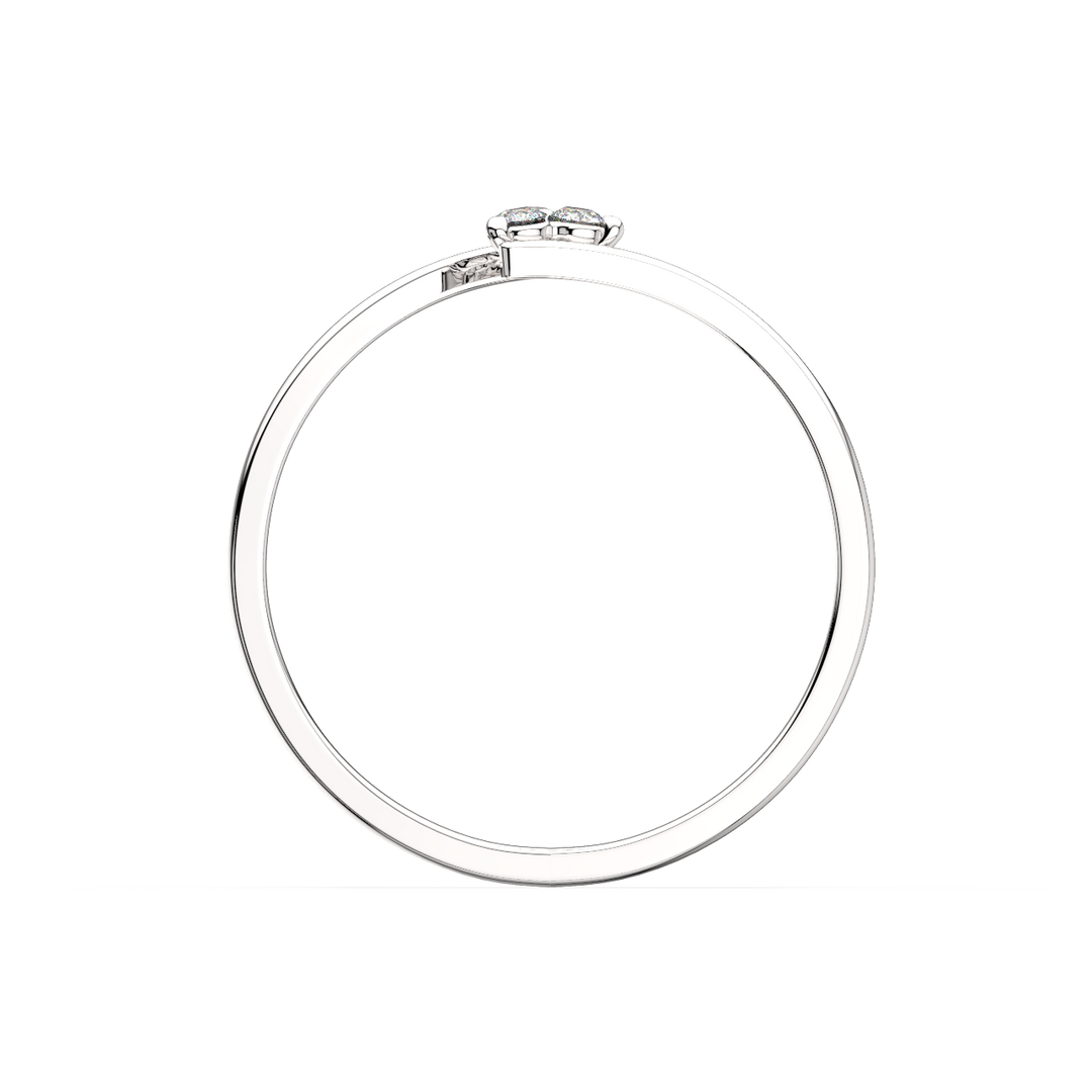 Tiny Trio Lab Grown Diamond Ring by Stefee Jewels
