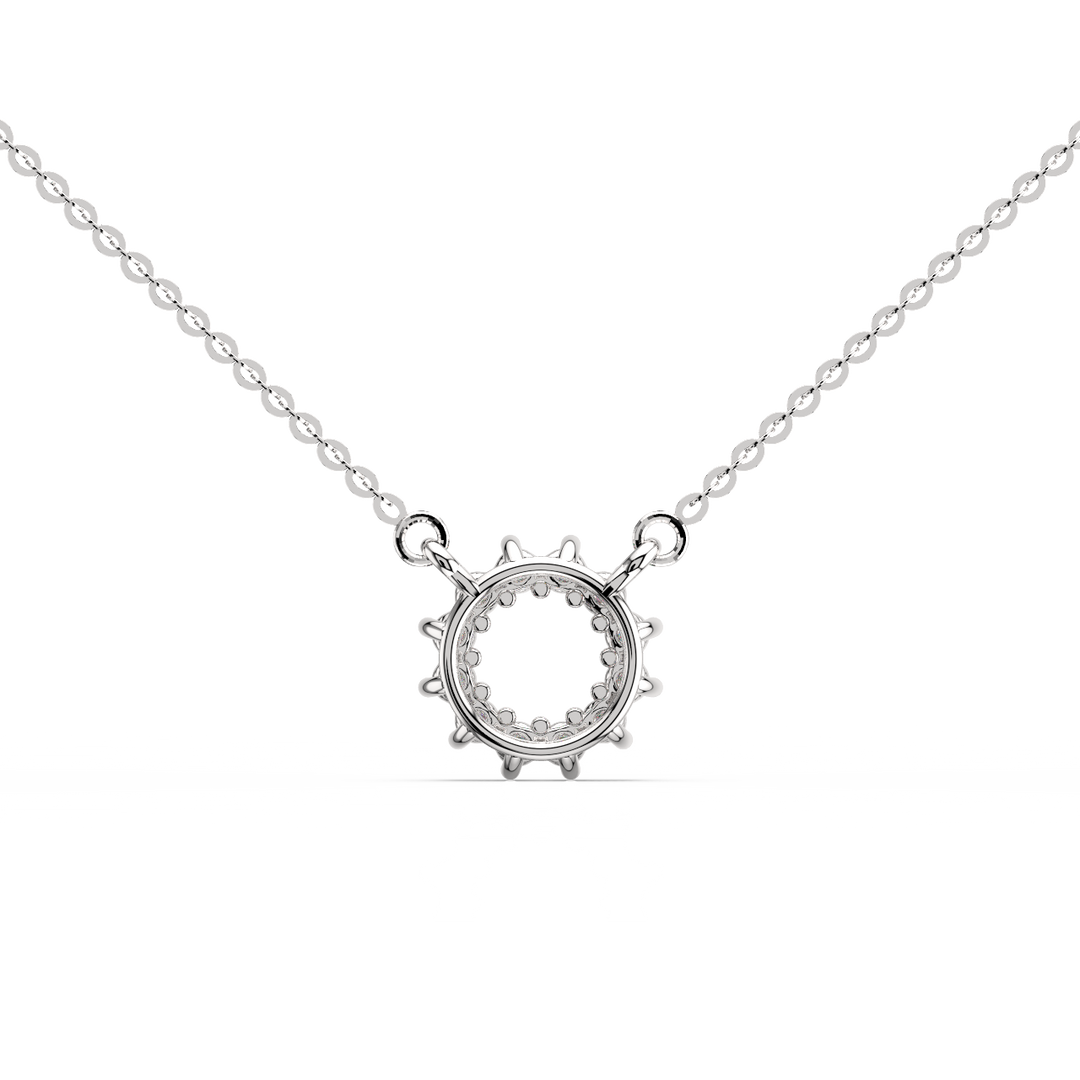 Open Circle Lab Grown Diamond Pendant Small by Stefee