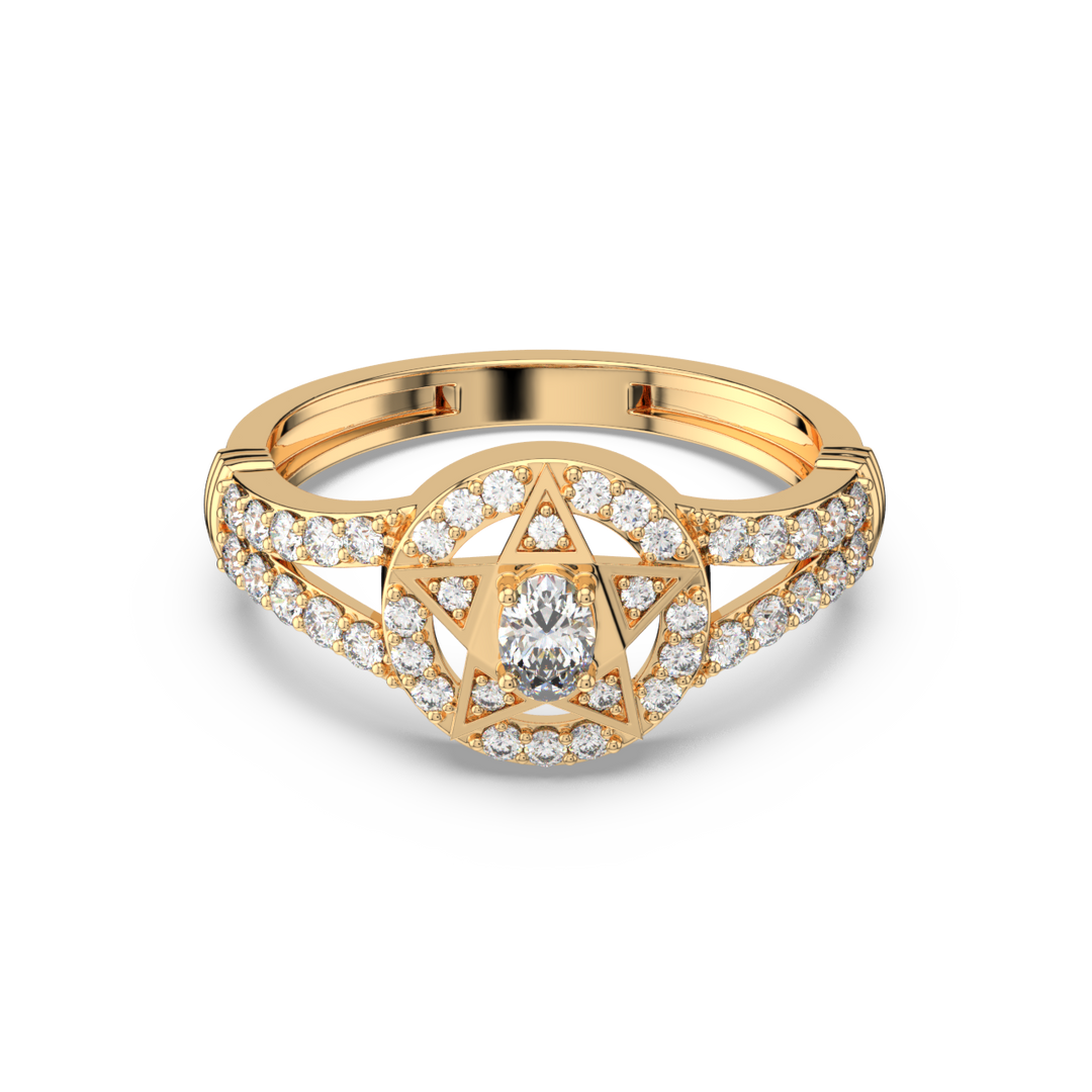 Bold & Stylish Lab Grown Diamond Engagement Ring by Stefee Jewels