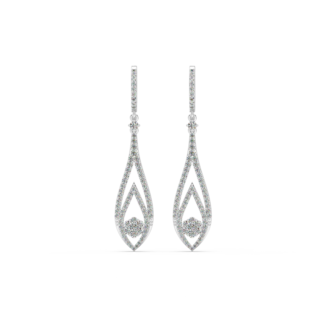 Jharoka Lab Grown Diamond   Earrings By Stefee Jewels