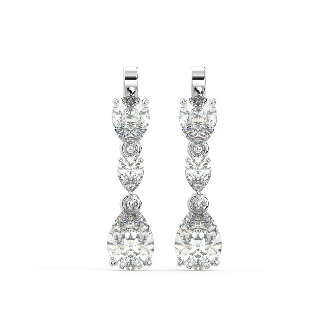 Double Halo Lab Grown Diamond  Studs By Stefee Jewels