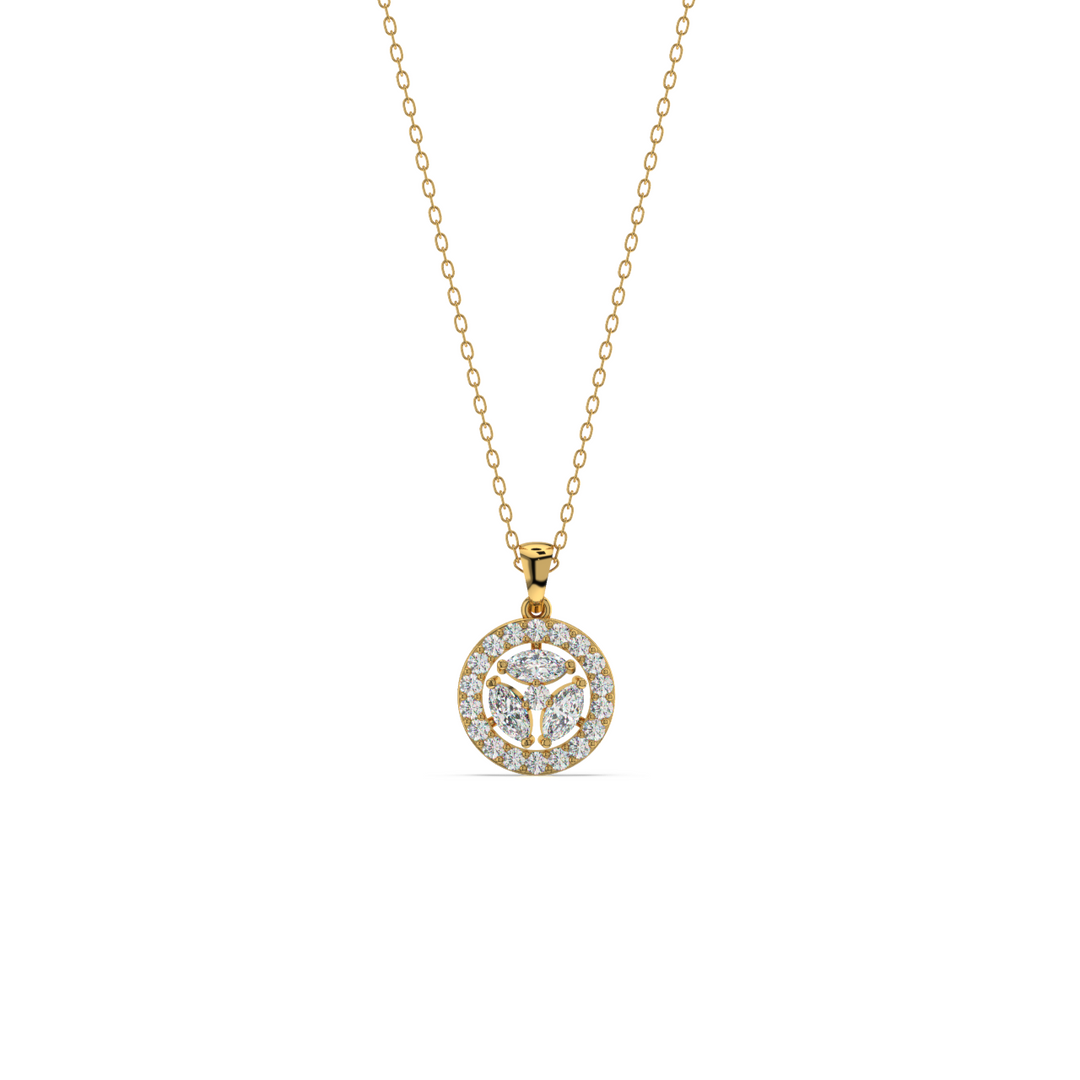 Glimmering Orbit Lab Grown Diamond  Pendant Set by Stefee Jewels