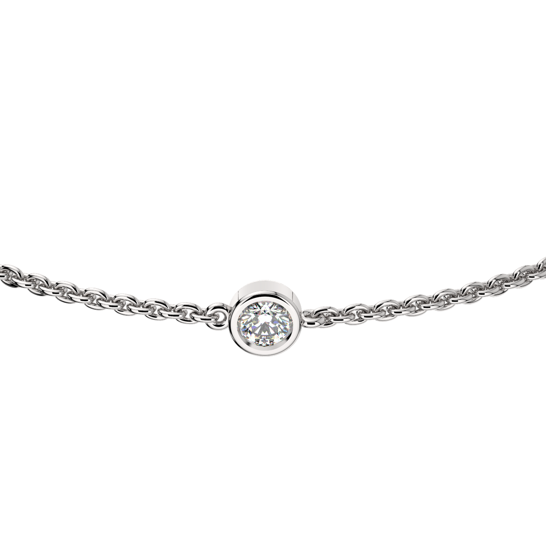 Bezel Set Lab Grown Diamond Bracelet by Stefee