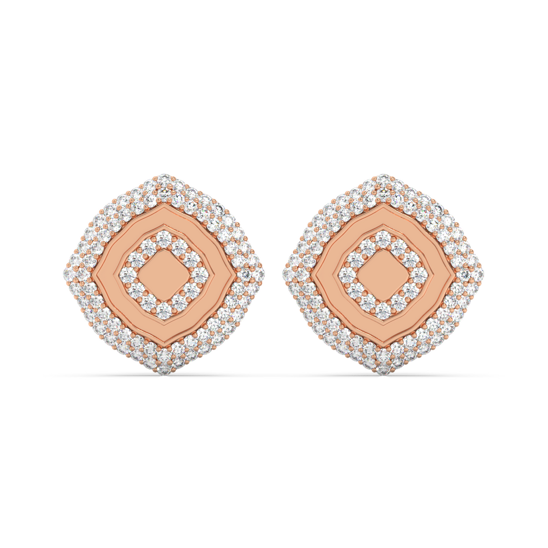 Shimmering Light Lab Grown Diamond Studd Earrings by Stefee Jewels