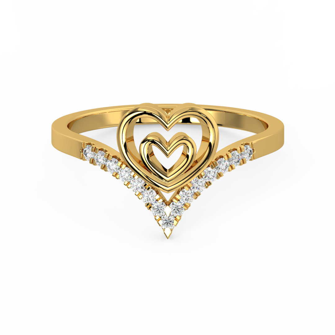 The Heart   Lab Grown Diamond Ring by Stefee Jewels