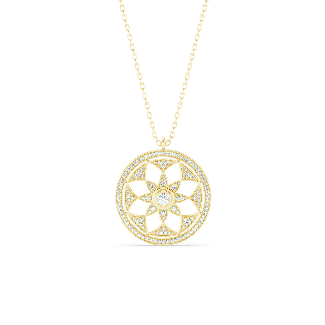 Bloom  Lab Grown Diamond Gem Pendant by Stefee Jewels