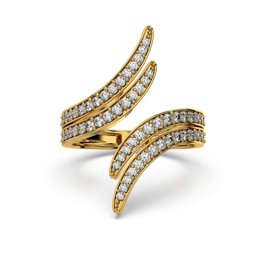 Swirl  Lab Grown Diamond Ring by Stefee Jewels